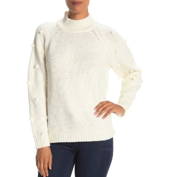 CeCe by Cynthia Steffe Pompom Sweater - Picture 1 of 6